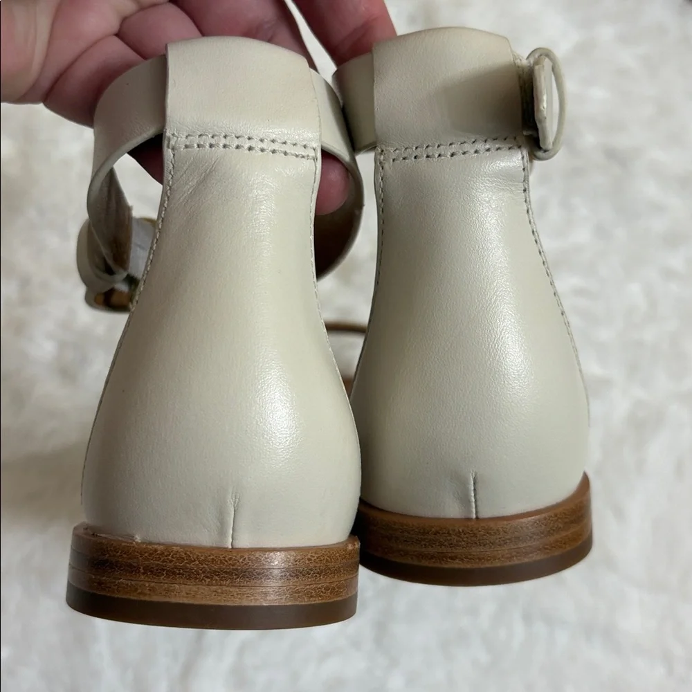 NEW In Box Vince Martina Ankle Strap Sandal In Milk Color Size 6 1/2 M